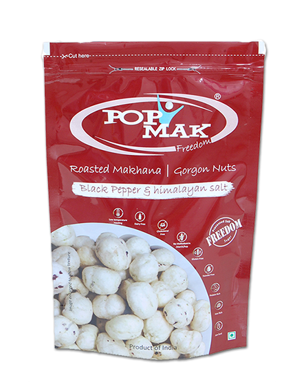 Pop Mak Roasted Makhana (Black Pepper And Himalayan Salt) 70gm