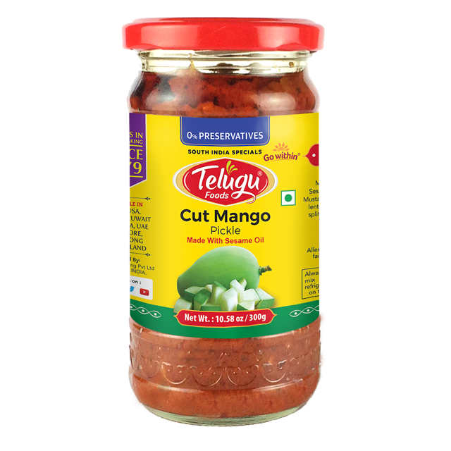 Telugu Foods Cut Mango Pickle (300 gm)