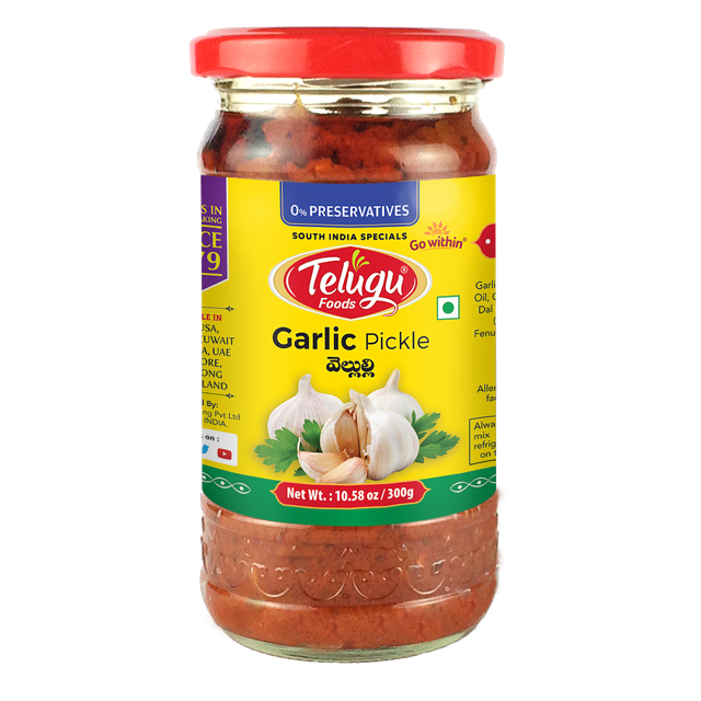 Telugu Foods Garlic Pickle (300 gm)
