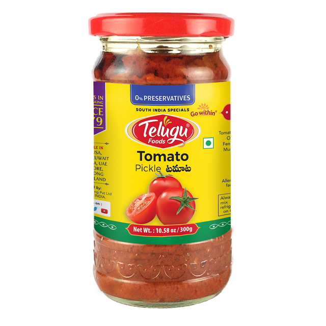Telugu Foods-Tomato Pickle (300 gm)