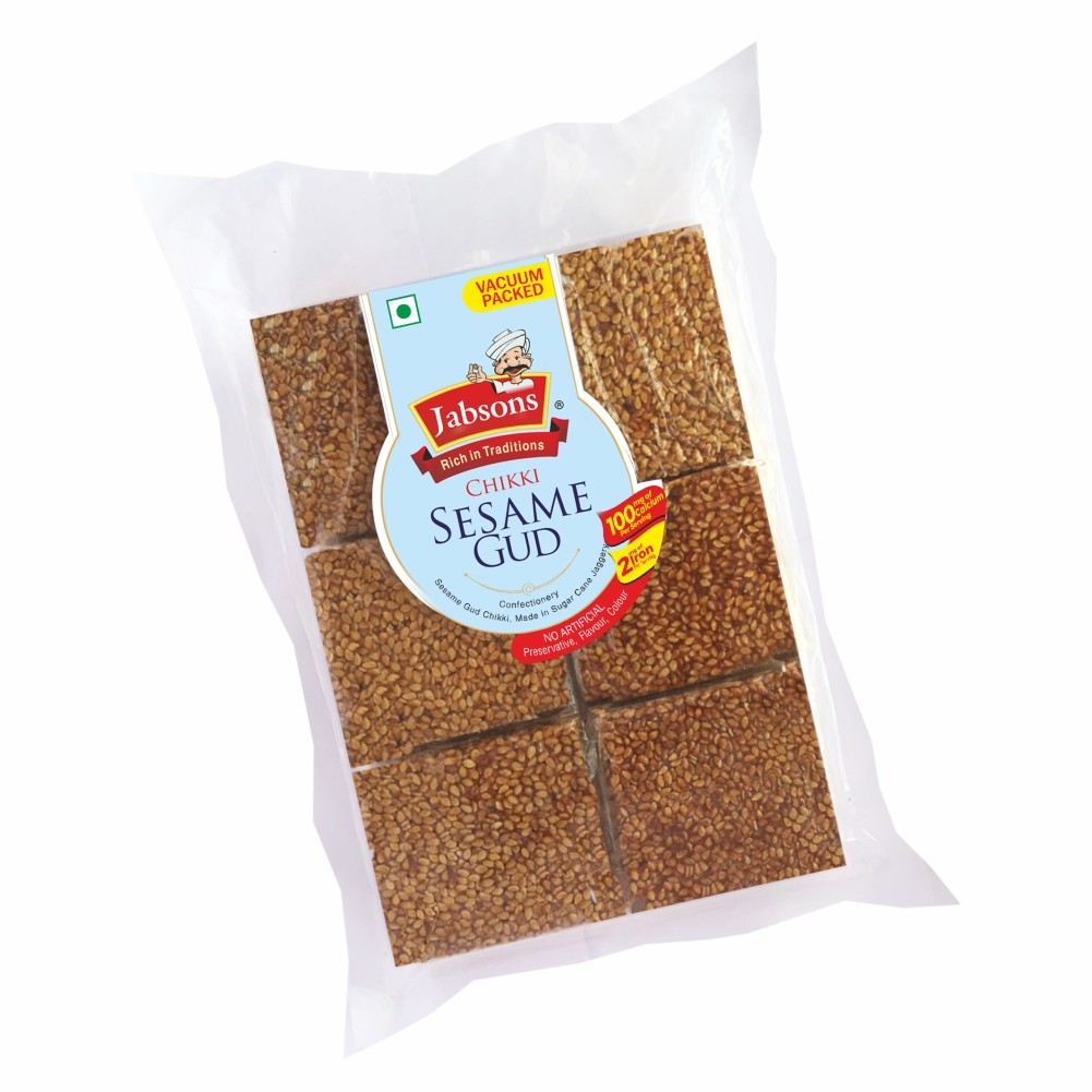 Jabsons Sesame Chikki Gud - (240 gm)