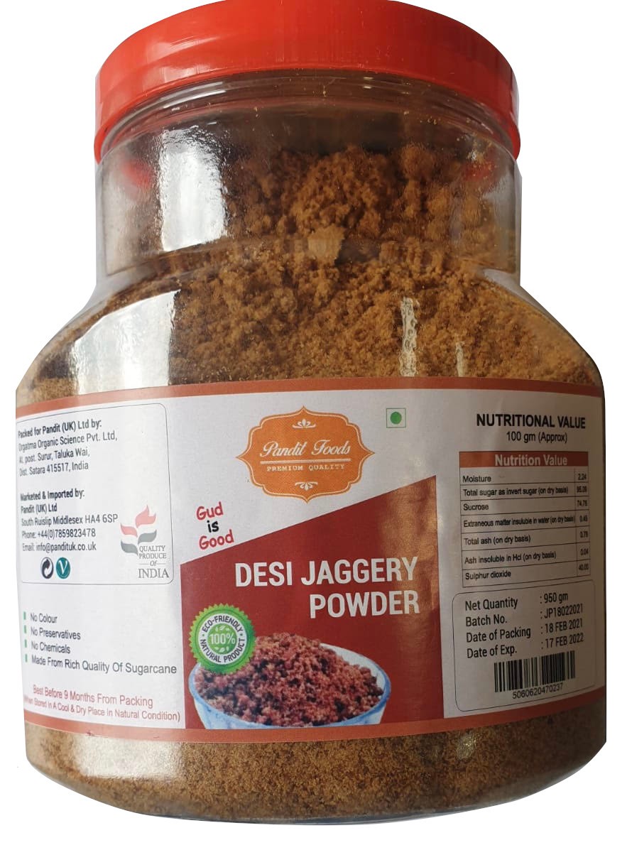 Desi Jaggery / Gul / Gud Powder (Pandit Foods) - 950 gm