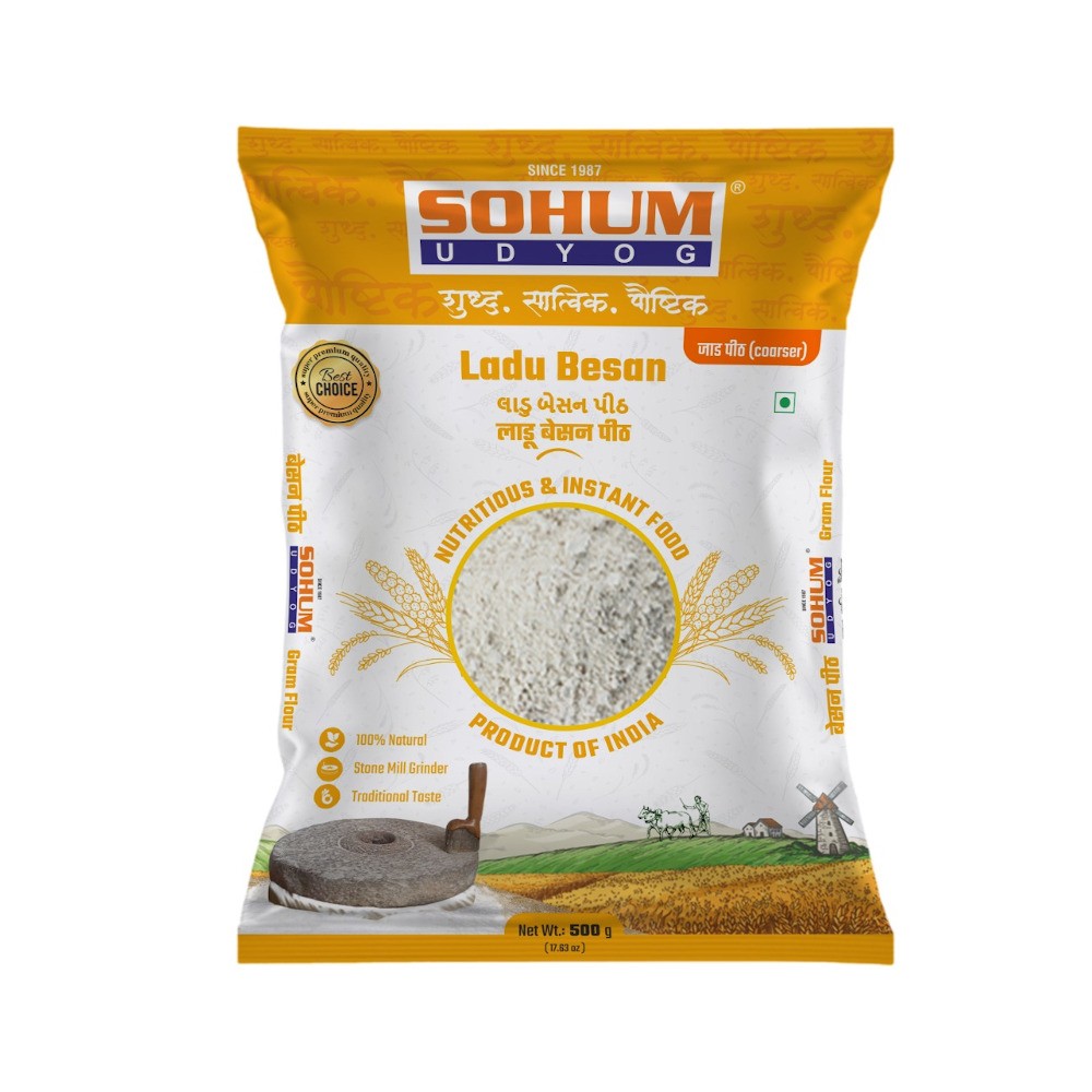 Ladoo Gram Flour (coarse) - Sohum (500  gm)