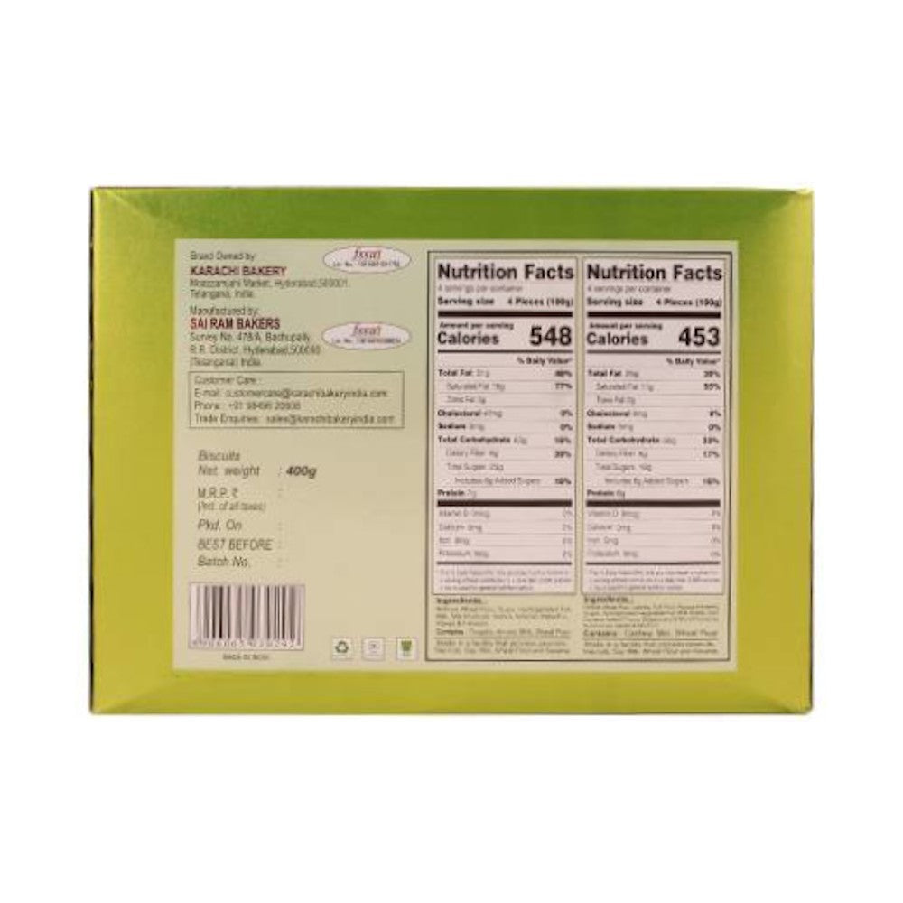 Karachi Bakery 2 In 1 Fruit & Pista Almond Biscuits (400gm)