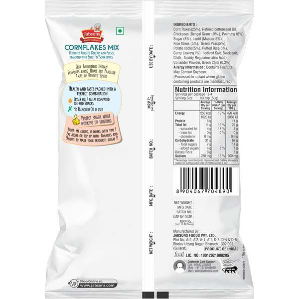 Jabsons Namkeen Roasted -Cornflakes Mix 200g (Sweet n' Sour)
