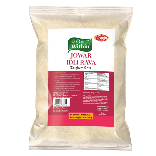 Telugu Foods Jowar Idli Rava (500G)