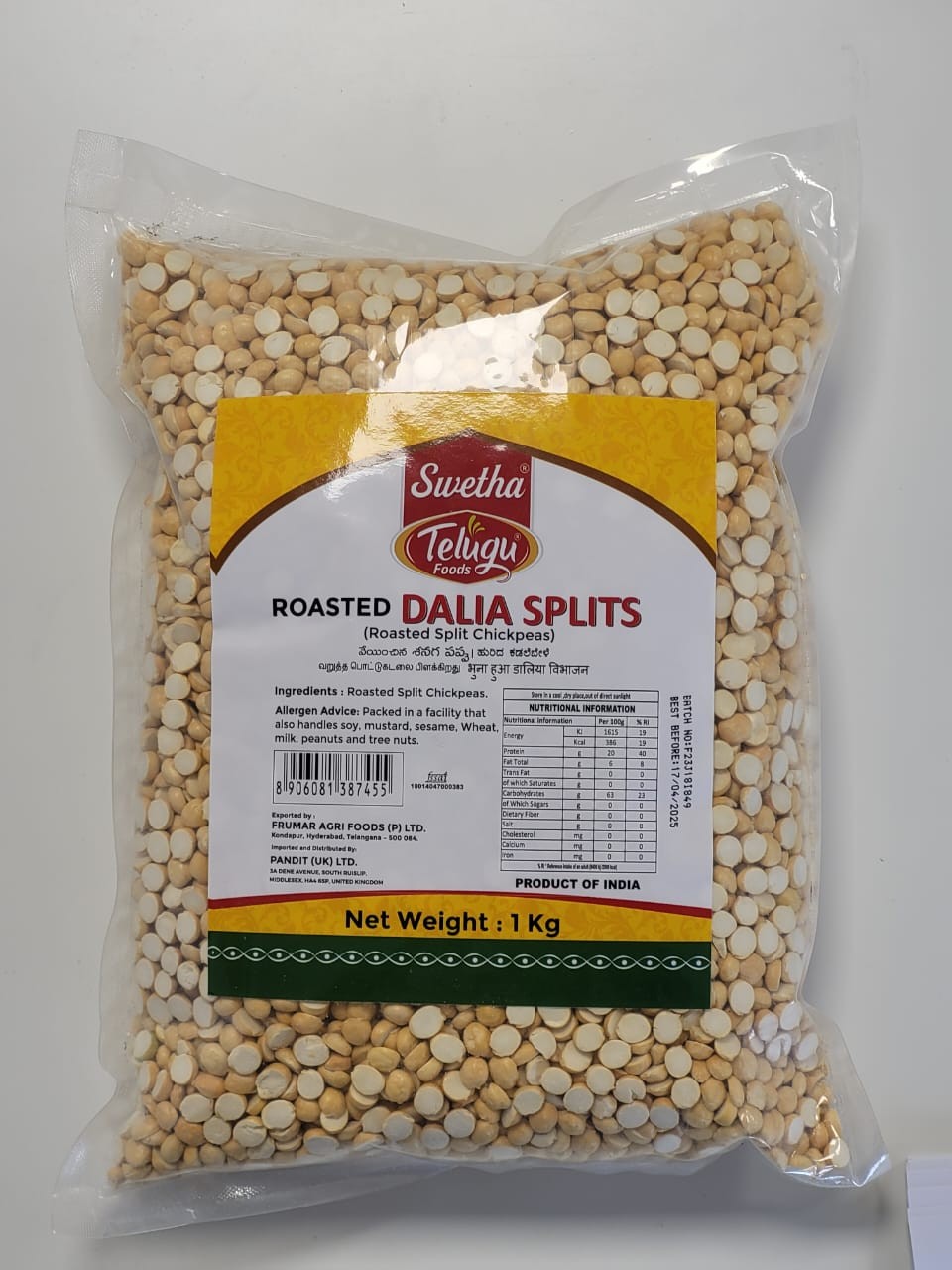 Telugu Foods Dalia Splits (1KG)