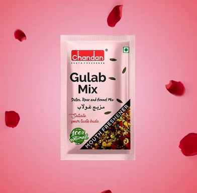 Chandan Gulab Mix | Mukhwas - Mouth Freshner (50 Sachets Pack)