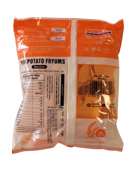 Sohum (Red) Potato Papad Mini (100gm)