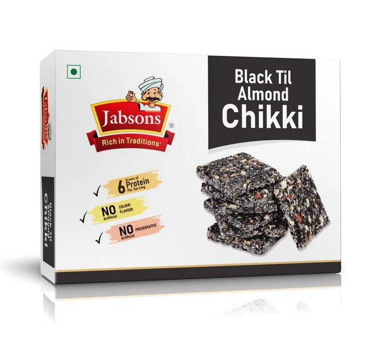 Jabsons Black Til Almond Chikki- 250gm