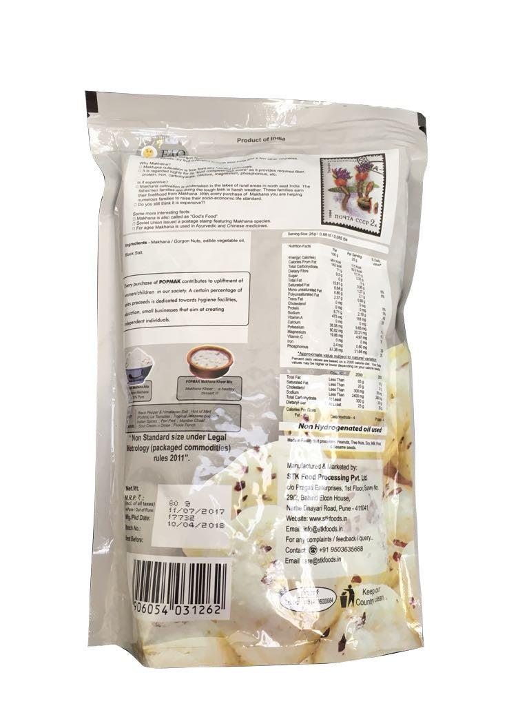 Buy Pop Mak Roasted Makhana (Black Salt Flavor) online in UK, Europe