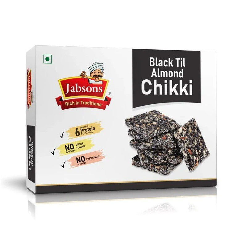 Jabsons Black Til Almond Chikki- 250gm