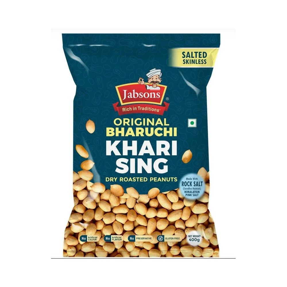 Jabsons Roasted Peanut-BHARUCHI-Khari Sing Skinless - 400gm