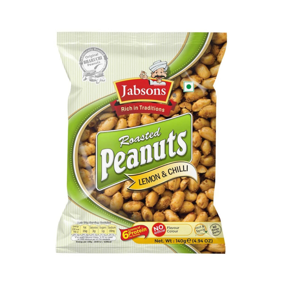 Jabsons Roasted Peanuts (Lemon Chilly) - (140 gm)