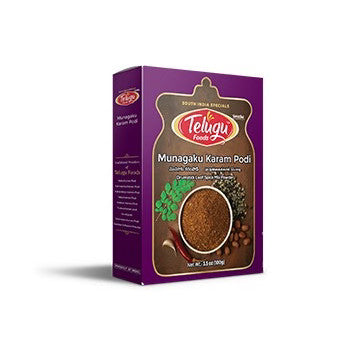 Munaga Aku Karam Podi (Drumstick Leaves Spice Powder) 100 gm - Telugu Foods