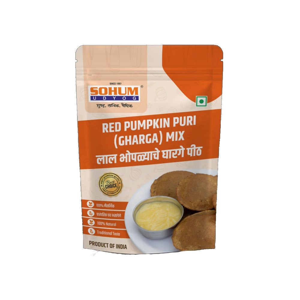 Sohum Red Pumkin Puri Mix(Bhopla Gharge Flour) -  (500gm)